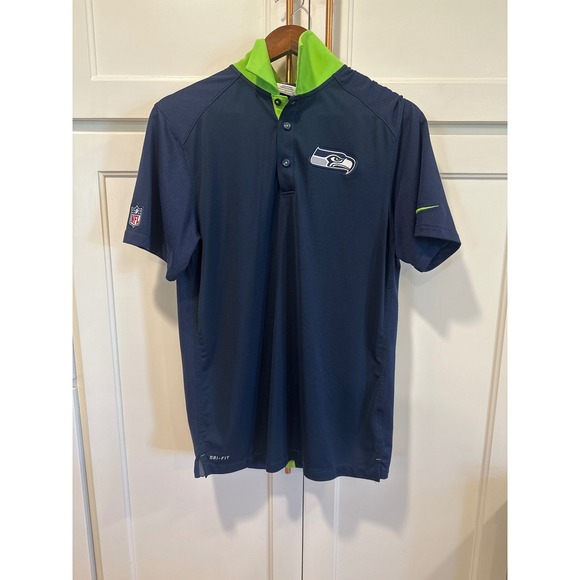 Nike Seattle Seahawks NFL Dri-FIT Polo Shirt Men's Small Football - Picture 1 of 7